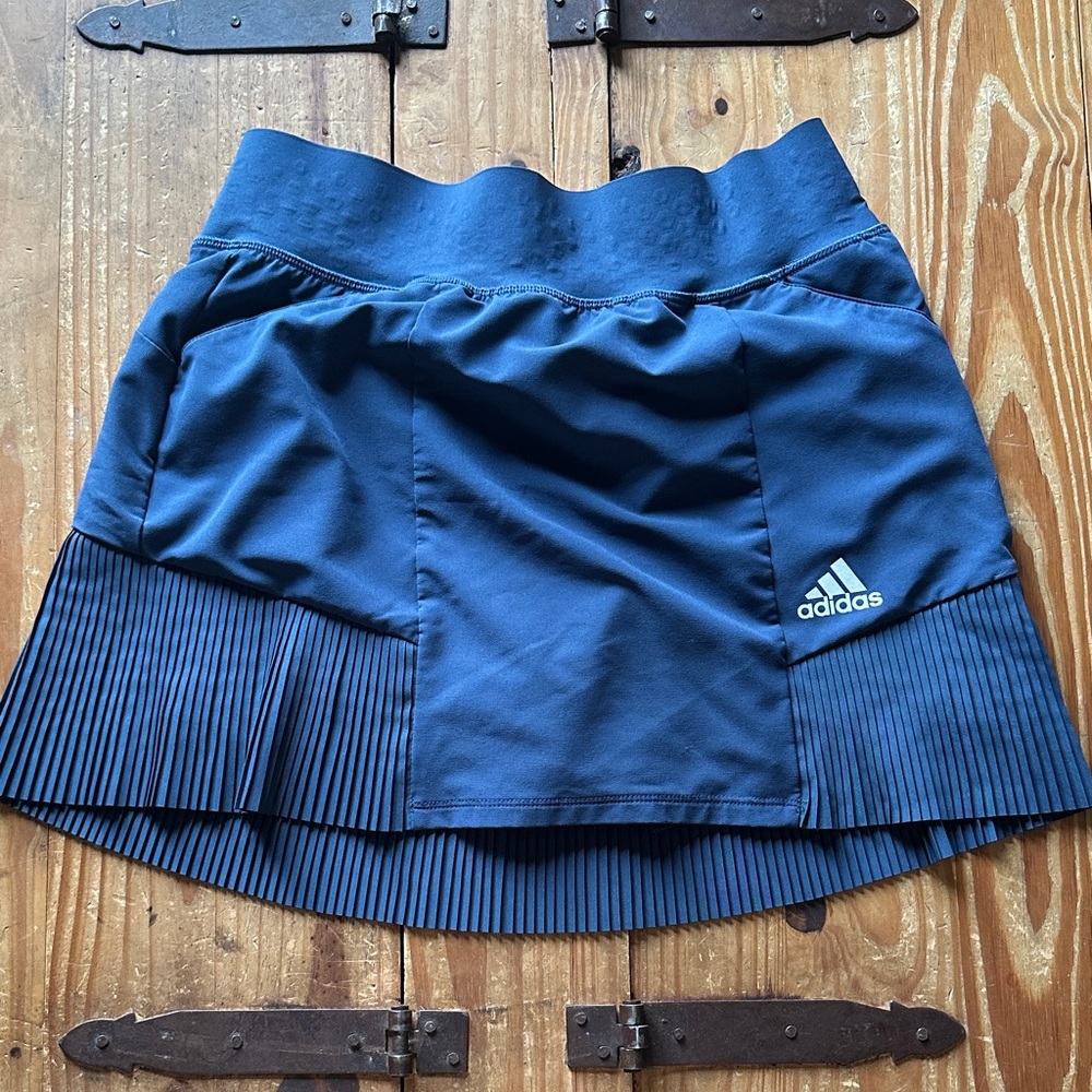 adidas Navy Blue Pleated Tennis Skort